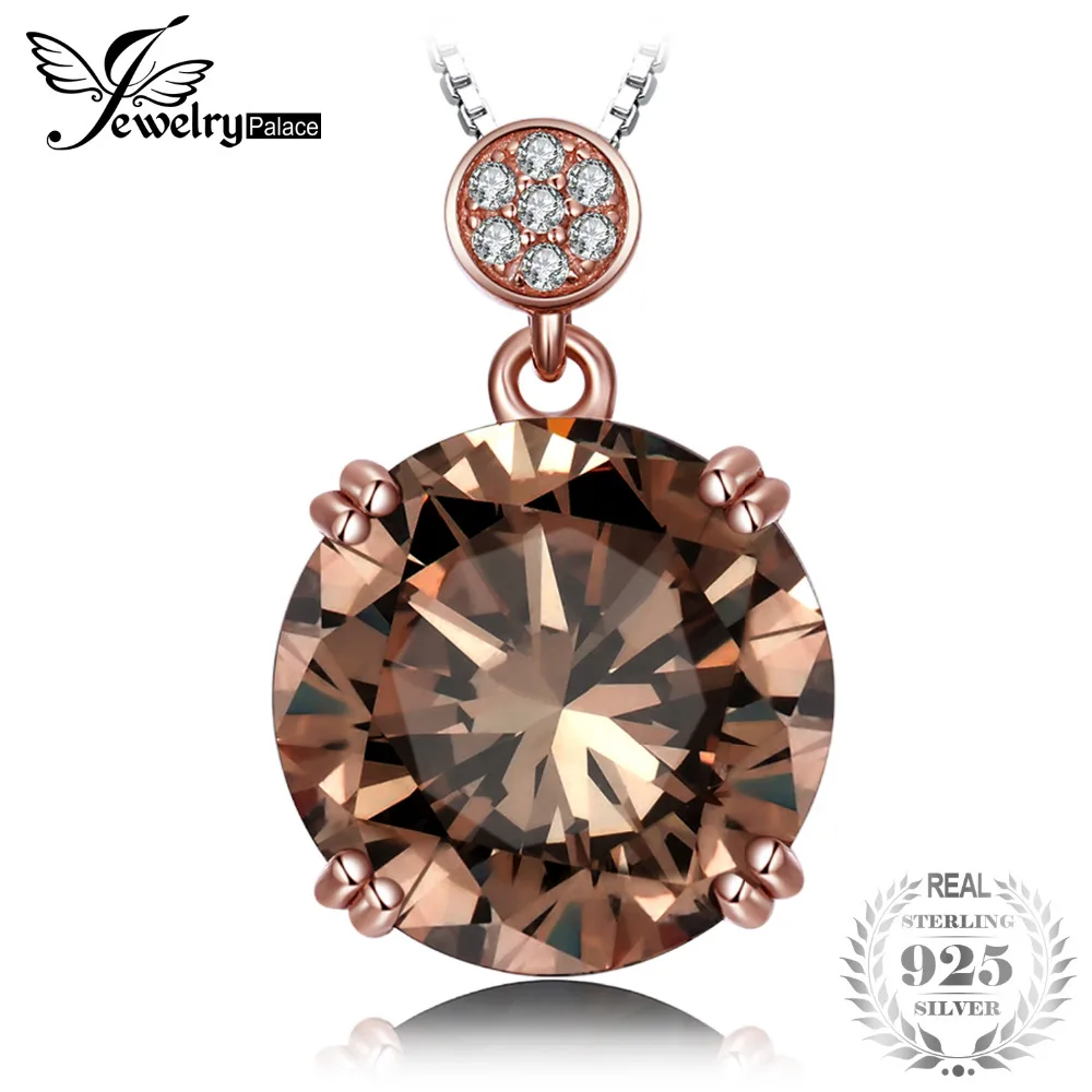 

Jewelrypalace Graceful 7ct Genuine Smoky Quartzs Pendant 925 Sterling Silver Pendants & Necklaces Hot Selling Gift For Mother