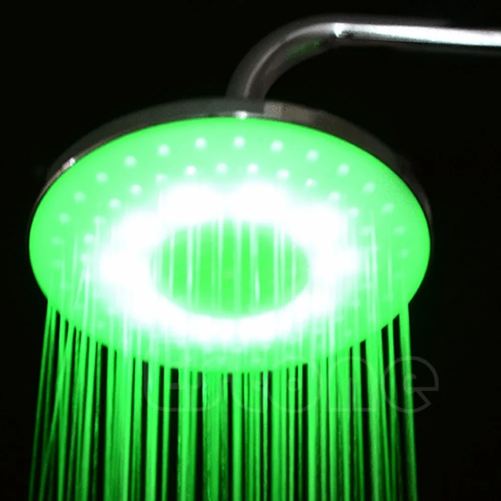 Nice Gifts Stainless Steel 8" inch RGB LED Light Rain Shower Head