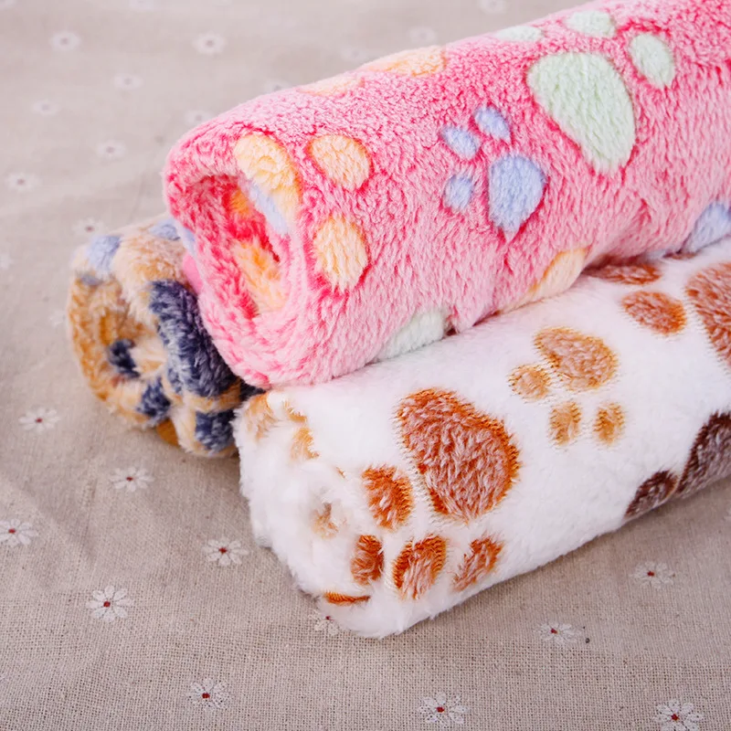 Title 21, Cute Dog Bed Mats Soft Flannel Fleece Paw Foot ...