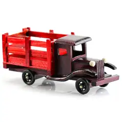 10 ''деревянный Игрушечная машина автомобиль грузовик Модель литья под давлением игрушки домашние рукодельные украшения коллекционные