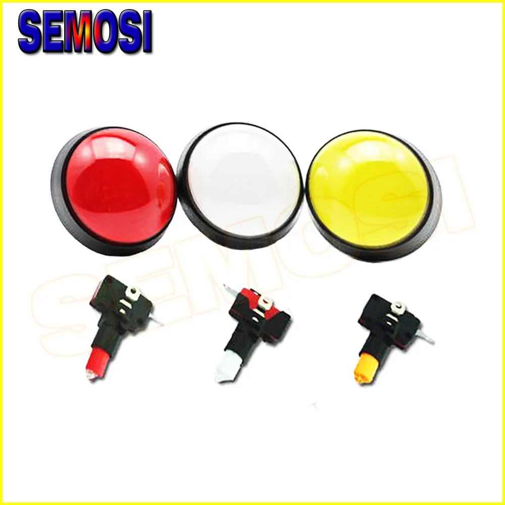 50PCS/Pack 12V LED Illuminated Arcade Button 100mm Big Dome Push