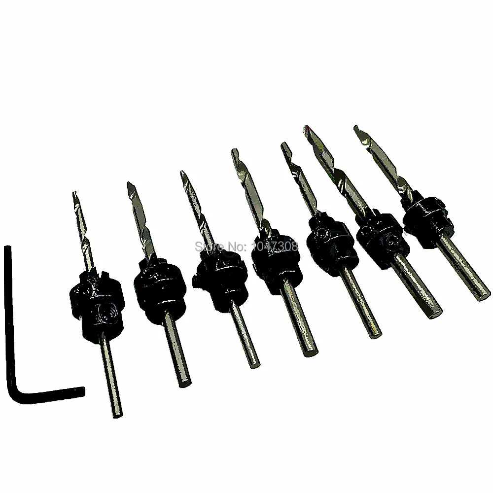 Buy 7x Tapered Drill Bits Countersink Screw Set Stop