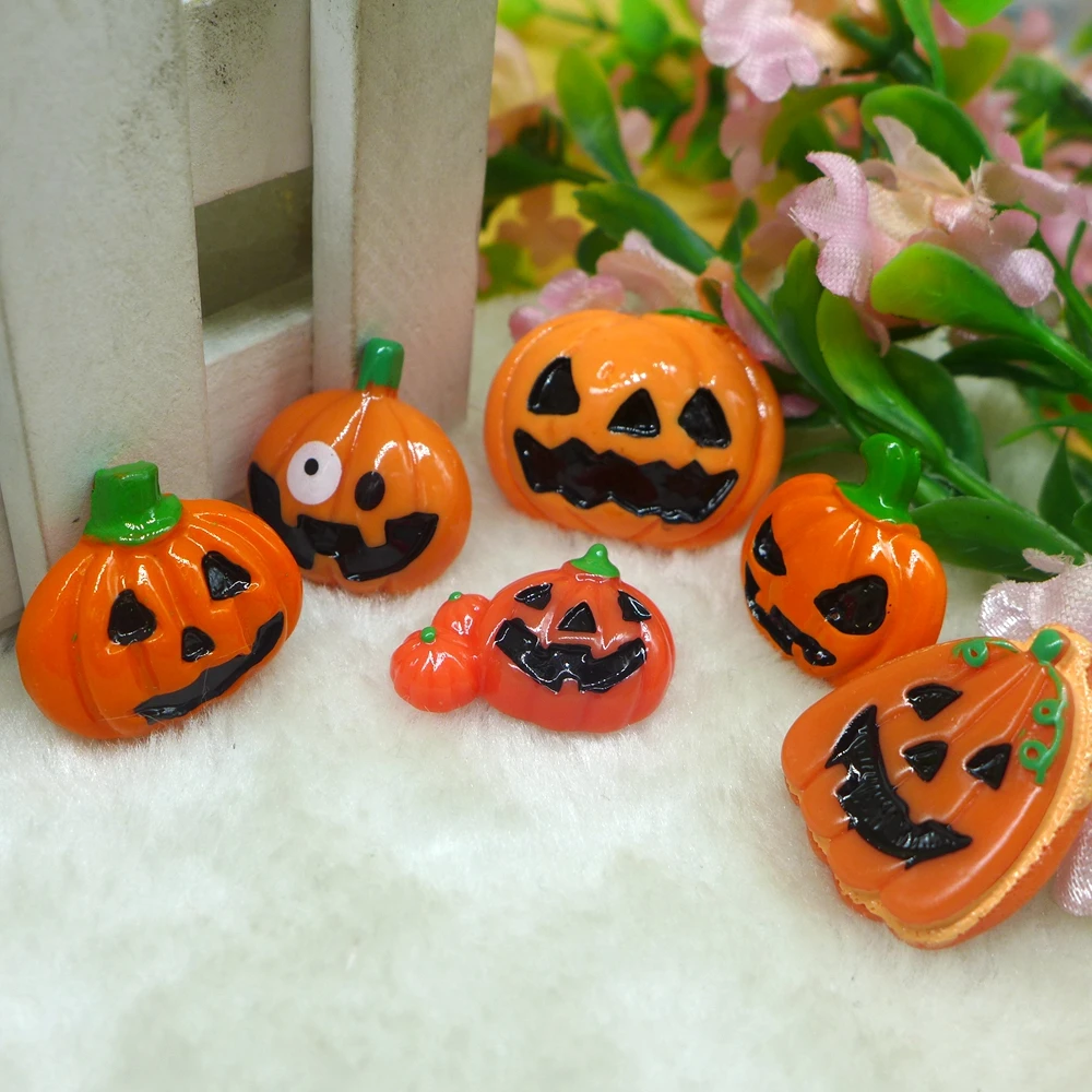 10pcs halloween pumpkin wizard flatback resin cabochon embellishment diy accessories scrapbooking crafts for decoration - Cheap Halloween Crafts 10pcs halloween pumpkin wizard flatback resin cabochon embellishment diy accessories scrapbooking crafts for decoration - Cheap Halloween Crafts