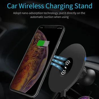 QI Wireless Car Charger Pad Station Magnetic Charging Kit For Iphone XSXS MAX for xiaomi mix3 for Google Pixel 3 XL for LG V40