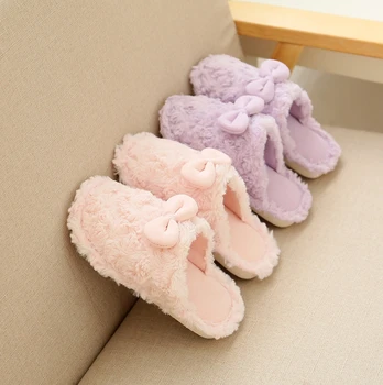 

Children's cotton slippers 2018 new spring and autumn winter linen children parent-child home indoor slippers size25--39