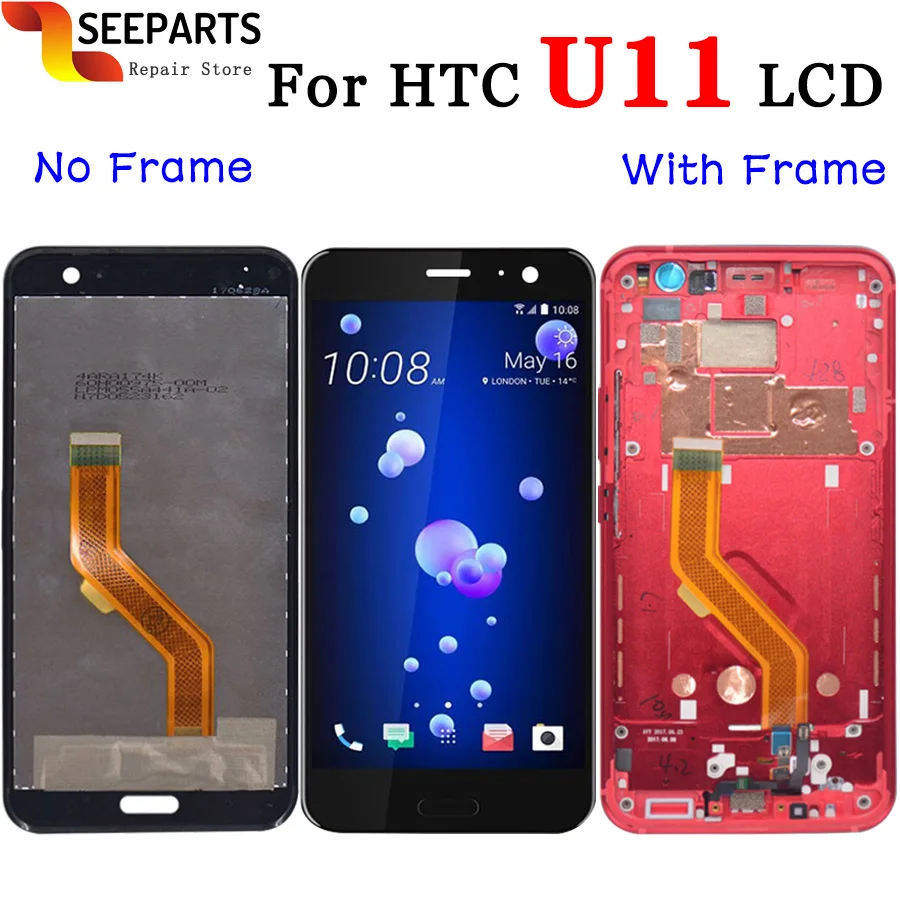 100% протестированная гарантия 2560x1440 для 5 &quotHTC U11 LCD U 3w кодирующий преобразователь