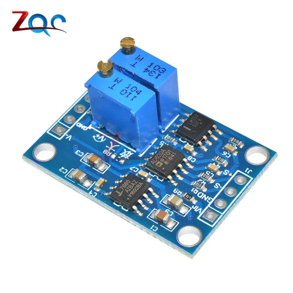 

AD620 Microvolt MV Voltage Amplifier Signal Instrumentation Module Board 3-12VDC