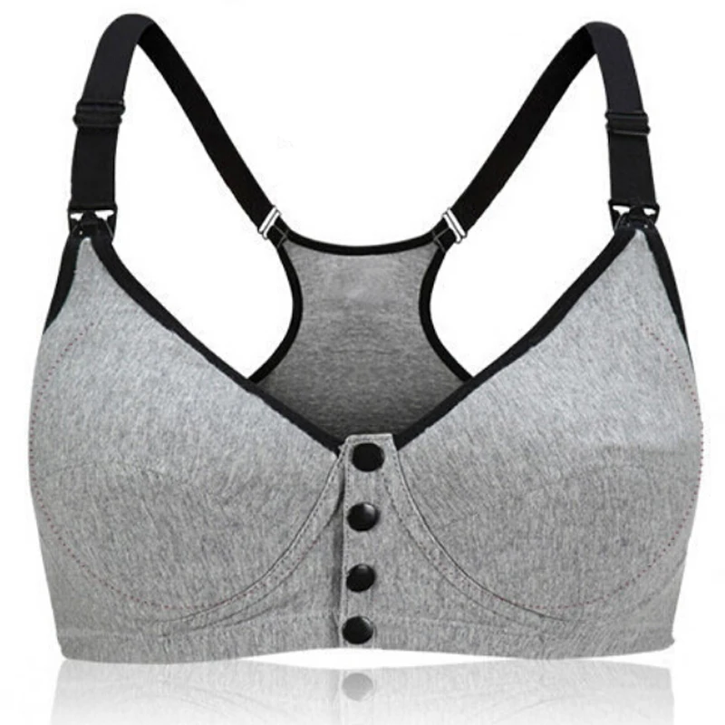 Natural Color Cotton Nursing Bra Front Opening Maternity Bra Women