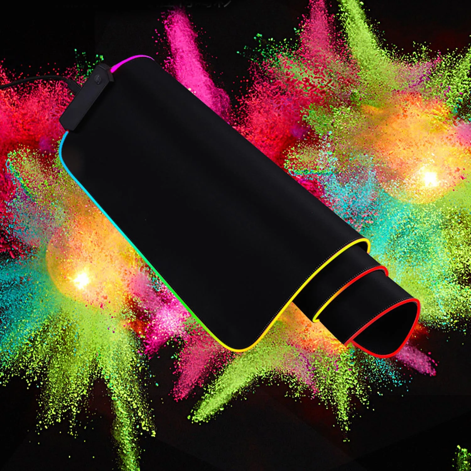  Elisona 31 x 12 Inch Large USB Wired LED RGB Colorful Lighting Gaming Mousepad Mouse Pad Mice Mat f