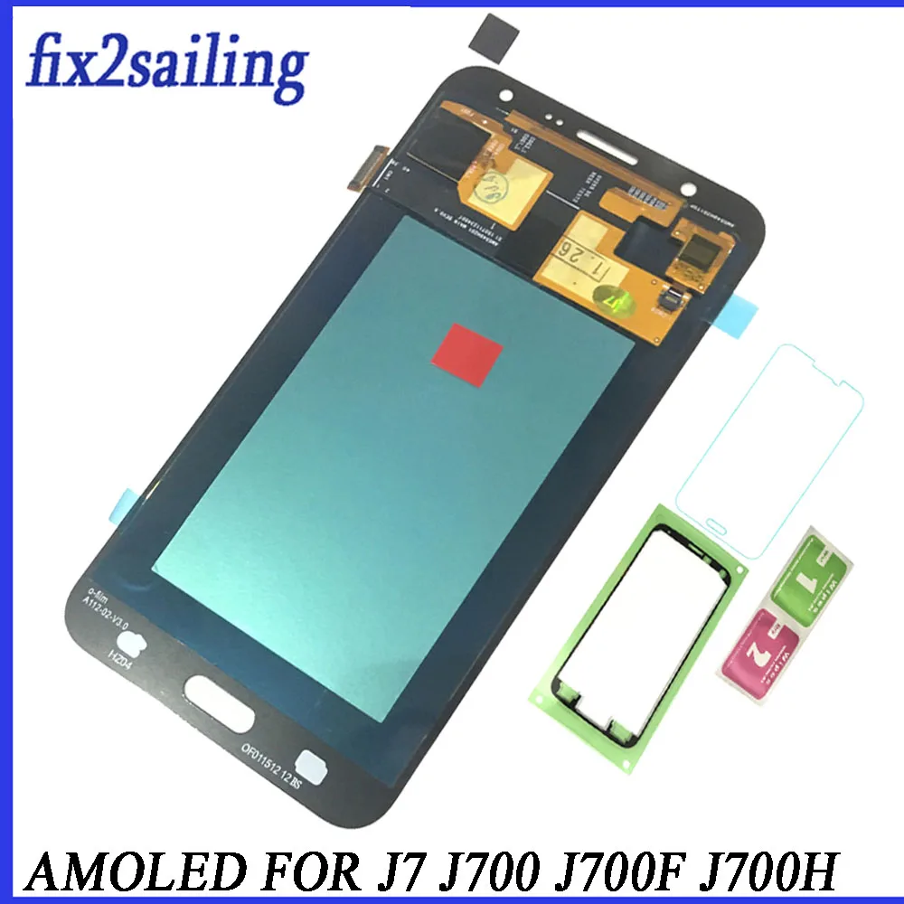 

Super AMOLED For Samsung Galaxy J7 2015 J700 J700F J700H J700M LCD Display for J7 Touch Screen Digitizer Assembly Replacement