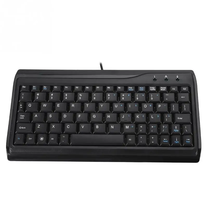 Durable 78 Keys Wired Keyboard Comfortable Typing Mini USB Keyboard