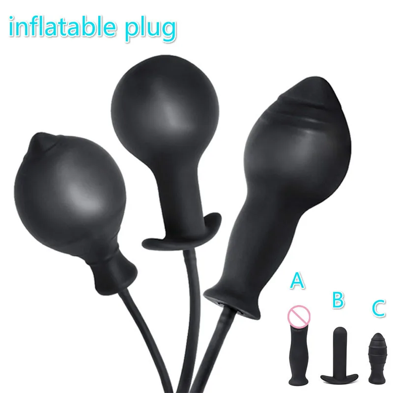 Expandable Anal Dilator Inflatable Anal Plug No Vibrator font b Dildo b font For Women