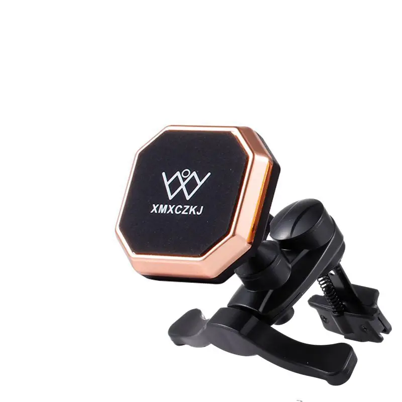 Универсальный держатель на вентиляционное отверстие автомобиля Регулируемый магнит магнитное крепление держатель мобильного телефона Подставка для iPhone 6 6S 7 7plus samsung S8 gps - Цвет: Black Rose Golden
