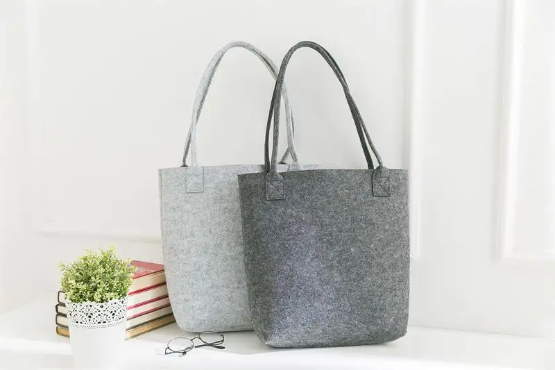 Женская сумка-шоппер повседневное одноцветное фетр сумки и сумки на плечо удобный повседневной жизни большой ёмкость