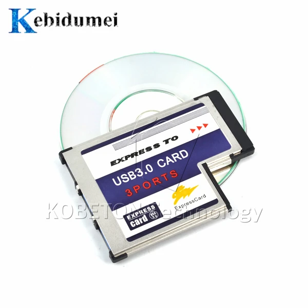 

kebidumei 3 Port Hidden Inside USB 3.0 5Gbps USB 3.0 to Expresscard Express Card 54mm Adapter Converter for Computer
