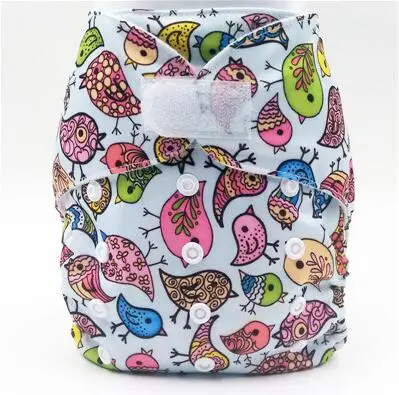 Многоразовые детские подгузники вставки ткань карман подгузники для новорожденных Panales Lavables моющиеся Fraldas де Пано животных памперсы с принтом установлены - Цвет: N19-2