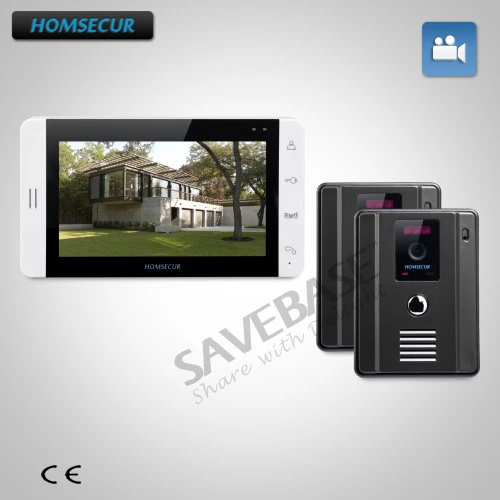 

HOMSECUR 7" Wired Door Phone Intercom Set with Outdoor Monitoring for House/Flat