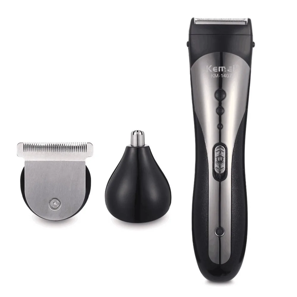 

KEMEI KM-1407 Multifunctional Electric Hair Trimmer Rechargeable Nose Hair Clipper Professional Razor Beard Shaver