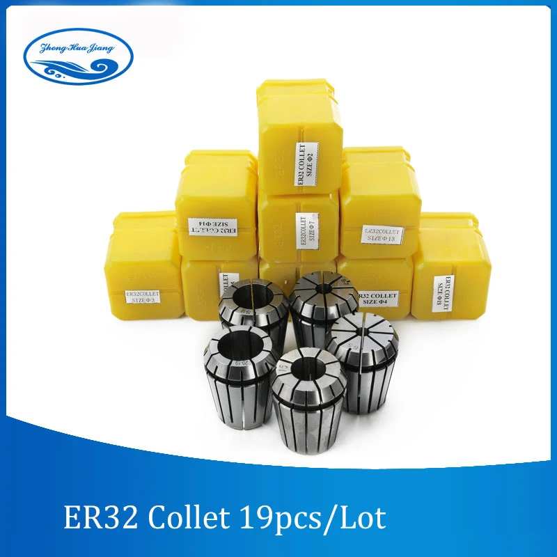 

19pcs ER32 Collet Chuck set 2-20mm Tool Holder Milling Chucks CNC Lathe Tools for Engraving Drilling Machine Tools