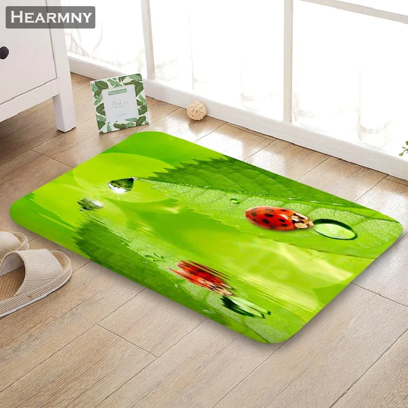 Kaufen HEARMNY Neue Ankunft Fußmatte Marienkäfer Home Matte Maschine Gemacht Anti Slip Teppich Wohnzimmer Flur Bad Matte Für Kinder geschenk