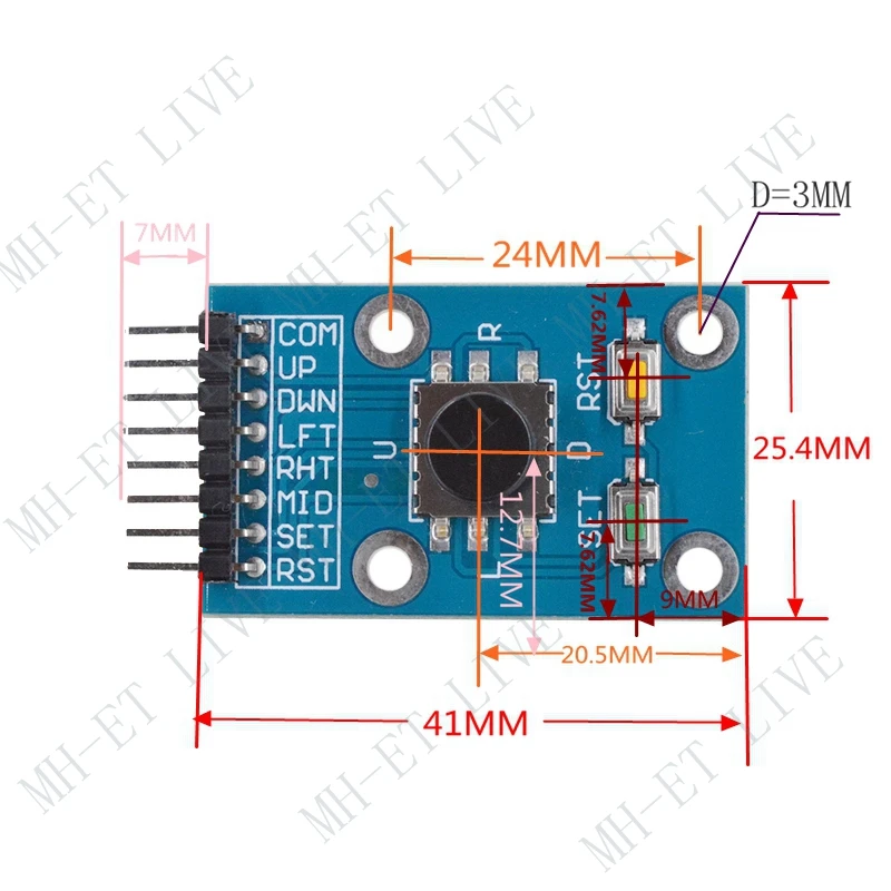 Модуль с пятипозиционной кнопкой навигации для MCU AVR Game 5D Rocker Независимая