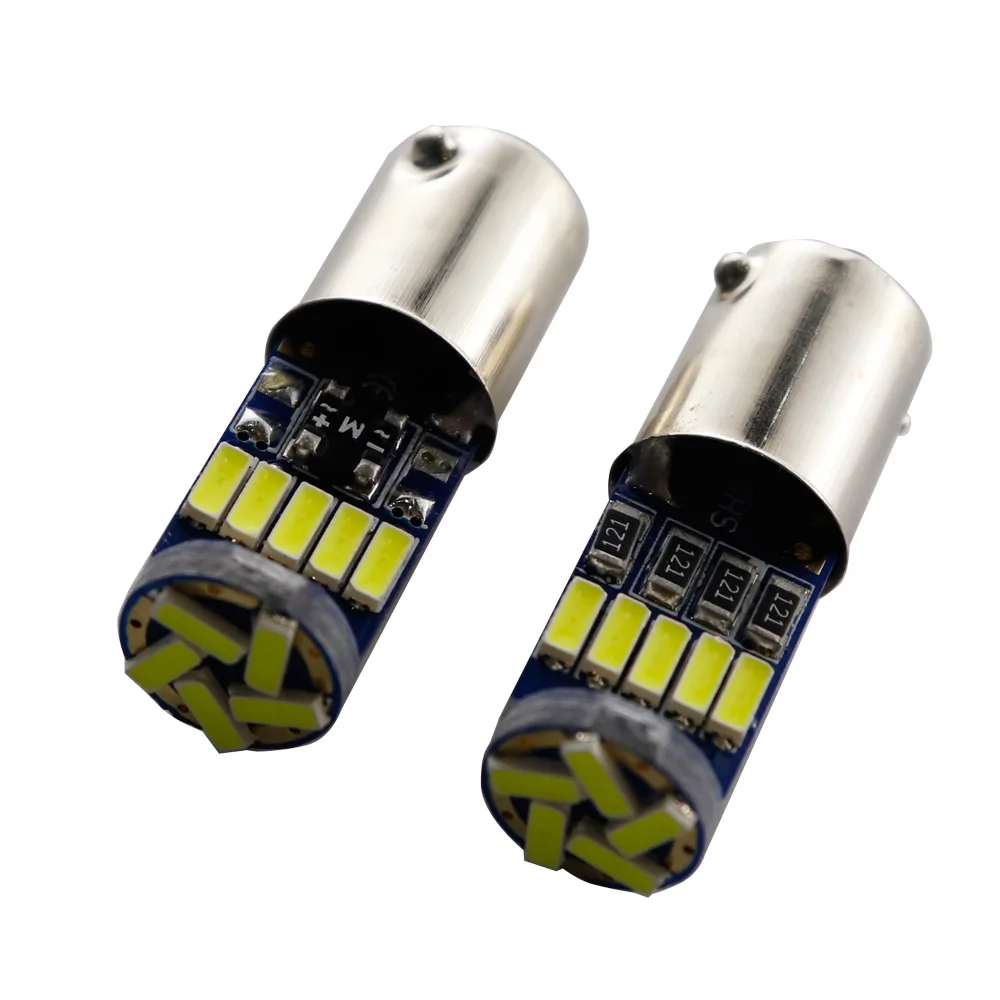 100 шт. BA9S 15 smd 4014 t4w автомобиля Светодиодный лампочки интерьерные светильники 3886X H6W 363Car фары купольная лампа фары Дневные ходовые огни 12 V Белый