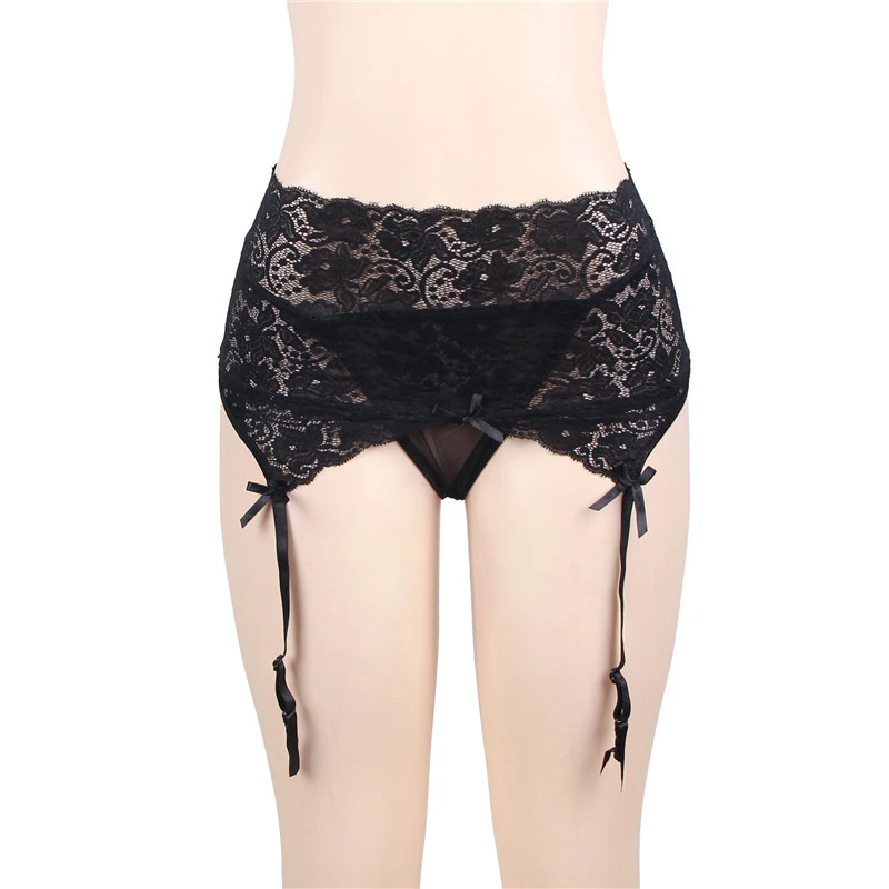 Lace Suspenders Women Sexy High Waist Garter Belt With Stockings Set Black Red Porte Jaretelles Femme Wedding Garter Panty P5159