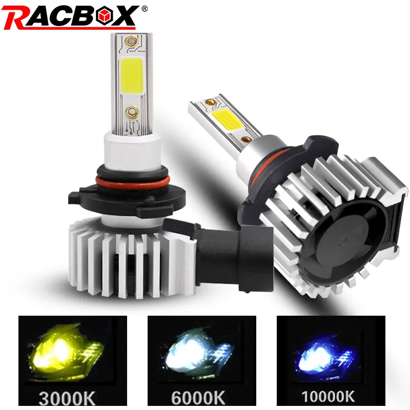 RACBOX 2 шт. H4 H1 H3 H7 H11 H8 H9 9005 HB3 9006 HB4 светодиодные лампы 72 Вт 8000LM стайлинга автомобилей 3000K 6000K 10000K светодиодные автомобильные