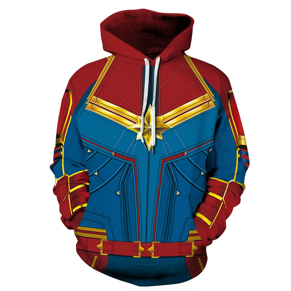 

Captain Marvel Cospaly Hoodie Men Women Sweatshirt Streetwear Costume Suit