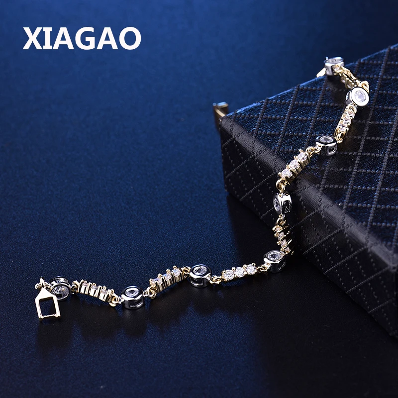 XIAGAO браслет цепочка для женщин топ кольцо с фианитом установка корейский стиль модные ювелирные изделия L172