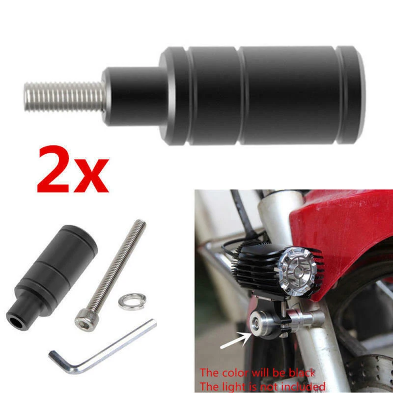 

2x M6 Bolt Black Motorcycle Head LED Light Bracket Mount Post Bar Clamp Support