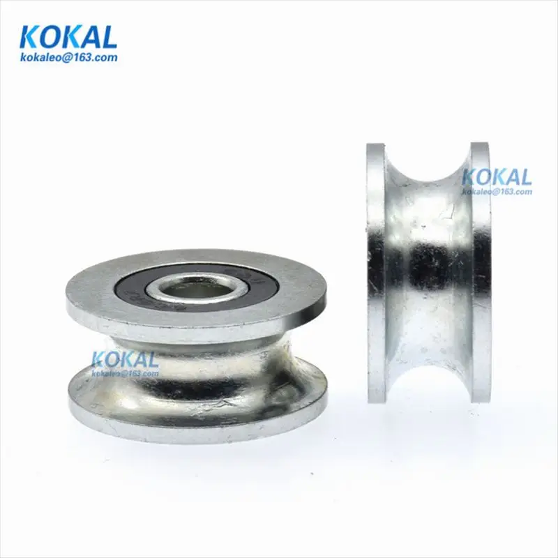 8x22x7 U GROOVE 608 2rs GUIDE PULLEY TRACK ROLLER WHEEL BEARINGS SELECT COLOUR