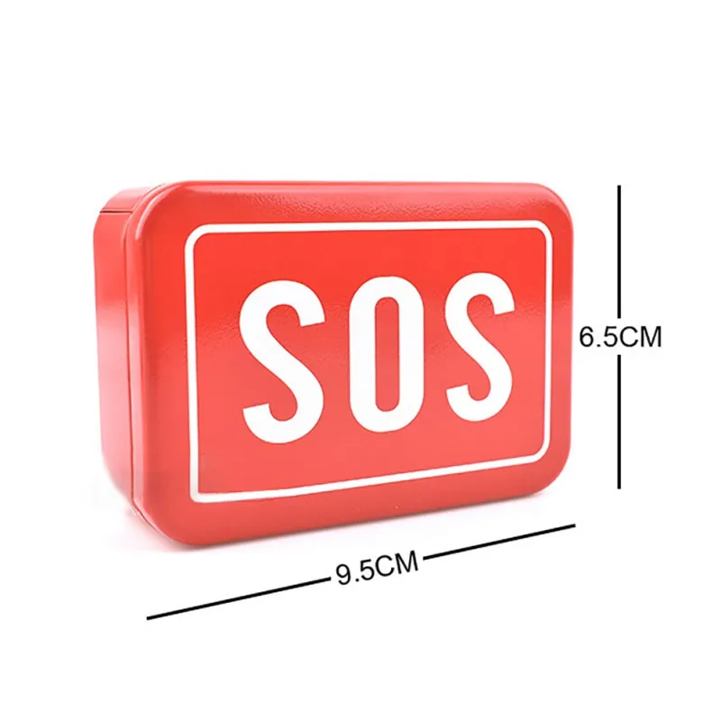 SOS Printed Outdoor Survival Box Portable Medical Cigarette Business Card (Survival) Tool Organizer Case Container