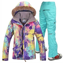 Free shipping Women Waterproof Gsou Snow Skiing Suit Windproof Ski Jacket And Pants Set Breathable Snowboard Ski Clothing Women Free shipping Women Waterproof Gsou Snow Skiing Suit Windproof Ski Jacket And Pants Set Breathable Snowboard Ski Clothing Women