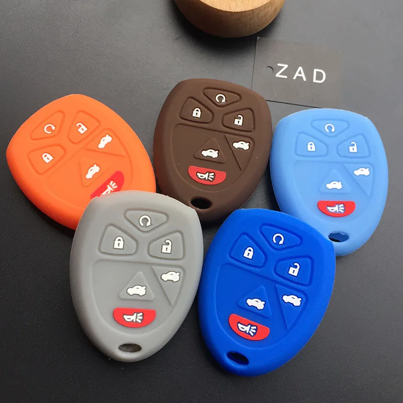 

Silicone car Key Case cover set shell For Chevrolet tahoe yukon suburban for GMC for Cadillac for buick 6 button key cover