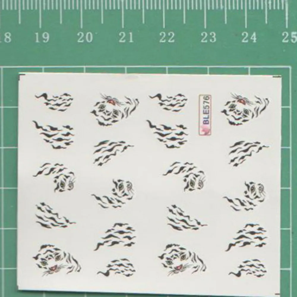 Тигровые накладные ногти с водой Tiger Streifen Nail Art переводная наклейка для воды DIY милые животные дизайн ногтей самоклеящаяся пленка татуировки наклейки для ногтей s