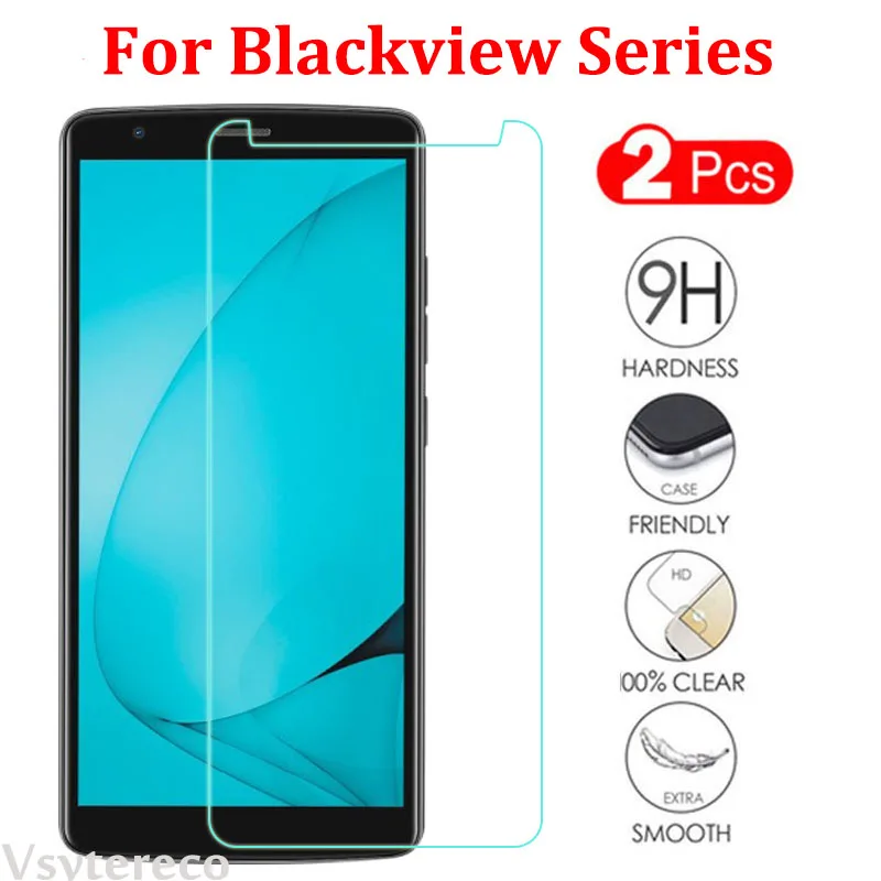 2 шт закаленное стекло для Blackview A20 A10 S6 R6 Lite X Защита экрана для Blackview S6 Защитная пленка для телефона