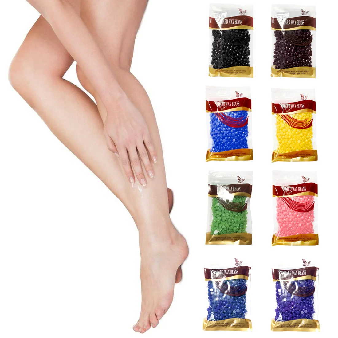 Jual Lilin Perawatan Tas Warna Lilin Bean Kertas Padat Bebas 100G Rambut Removal Hot Film Hard Wax Rambut bean