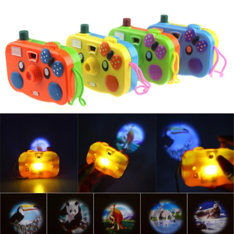 HBB New Animal Projection Mini Camera Toy with Light Cartoon LED Flashing Educational Toy Kid Children Birthday Gift Baby Toy