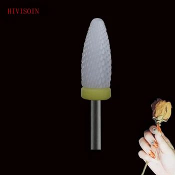 

5Pcs White Ceramic Nail Drill Bit - Flam Bit - XF(0044.060)