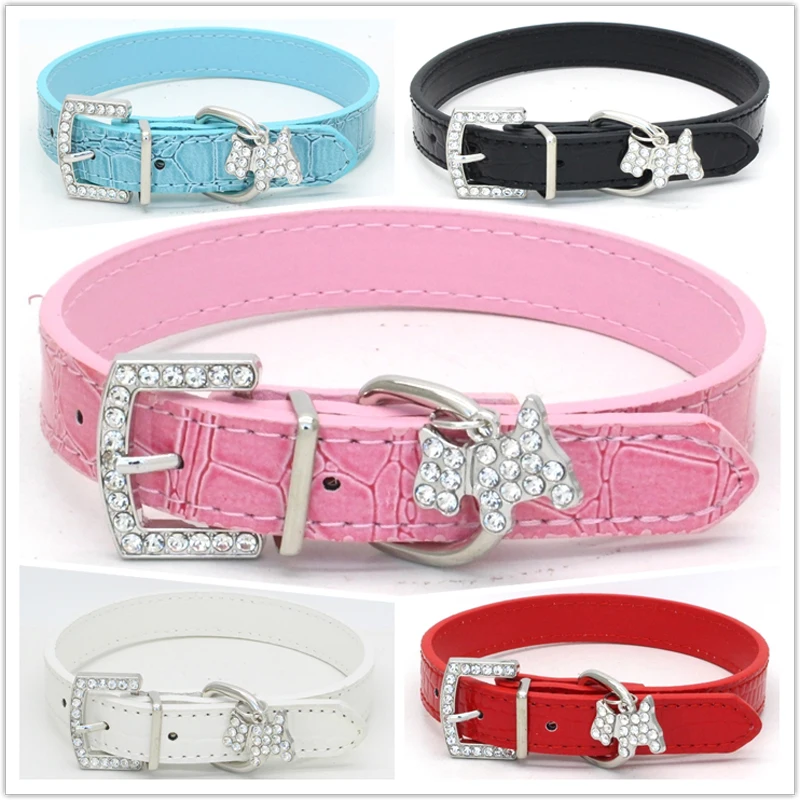 Crystal Pendant Pet Dog Collar Puppy Cat Pet Buckle Dogs Leads Neck