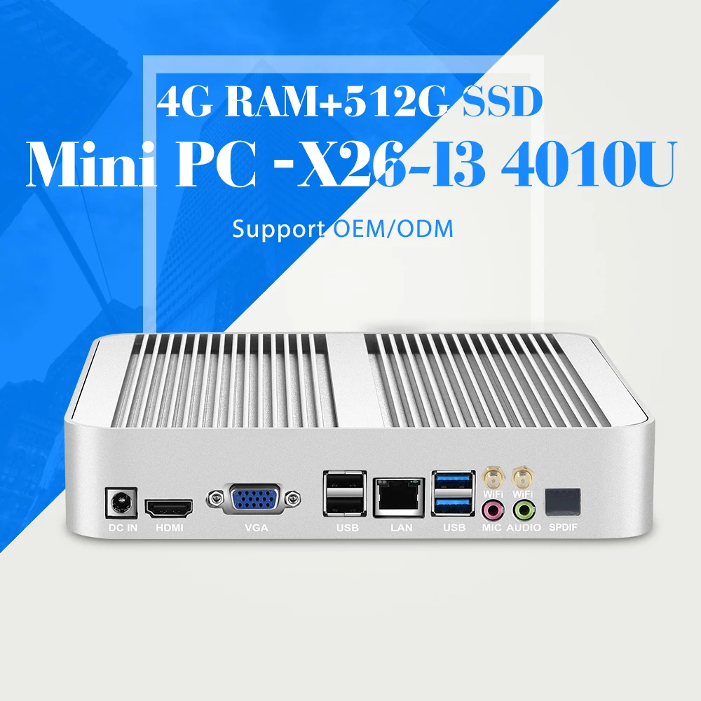  Mini PC for Game I3 4010U 6*USB Thin Client Mini Fanless PC Support Linux OS Ubuntu mini computer 