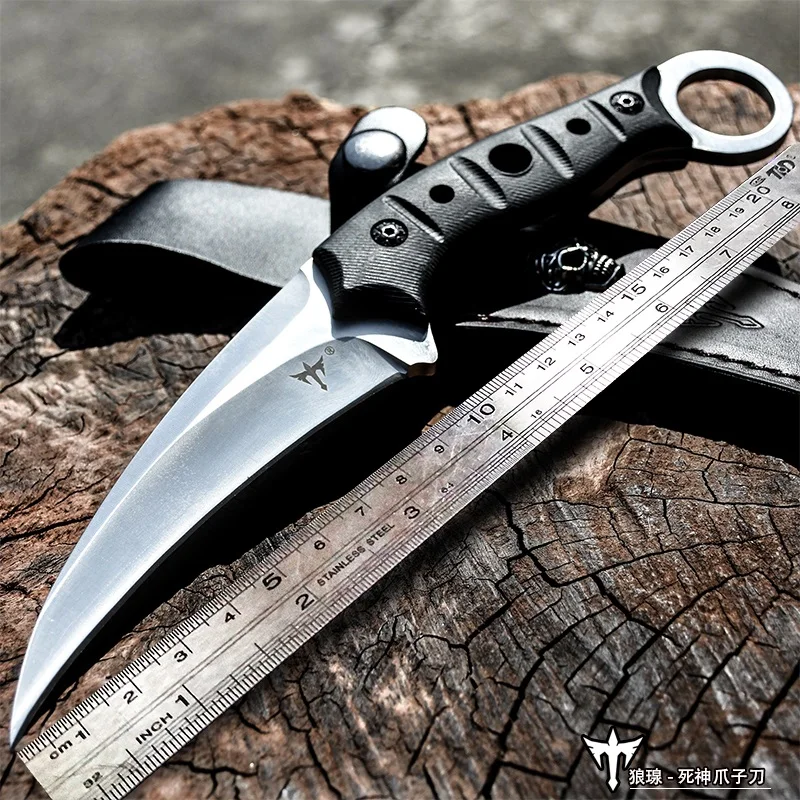 Baratos Karambit táctico portátil Voltron para exteriores, Cuchillos militares retirados de autodefensa, cuchillo de camping de una sola quilla