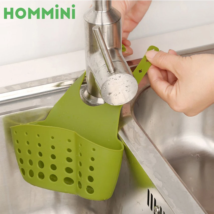 HOMMINI Adjustable Creative Button Type Kitchen Hanging Basket Water
