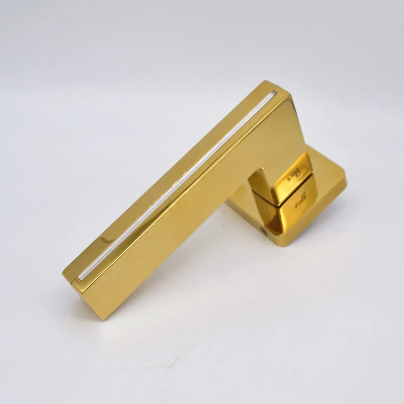  New Black Interior Door Lock LED Light Door Handles for Bedroom Mechanical Lock With Light - 33036660979