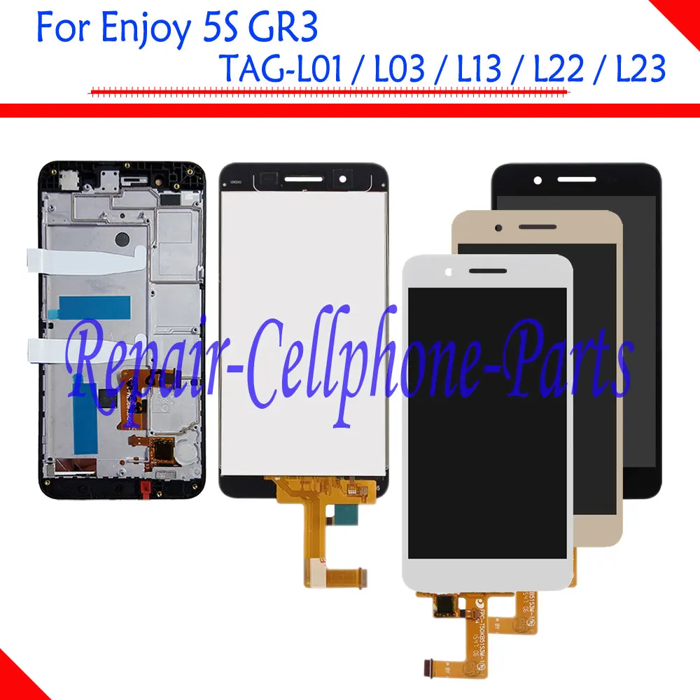 

5.0 inch Full LCD DIsplay+ Touch Screen Digitizer Assembly + Frame Cover For Huawei Enjoy 5S GR3 TAG-L01 / L03 / L13 / L22 / L23