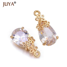 

Supplies For Jewelry Making Shining Zircon Crystal Pendants for Diy Earrings Findings Necklace Charms Accessories Materials