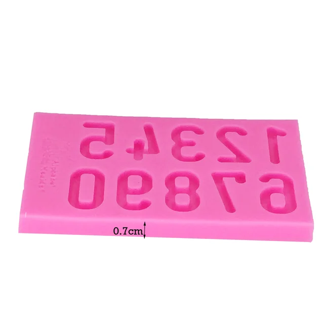 0-9 Számok 3D-S Szilikon Penész Edények Étkező Konyhával, Étkezővel És Bár Nem Tapadó Torta Díszítő Fondant T1190 - Image 6