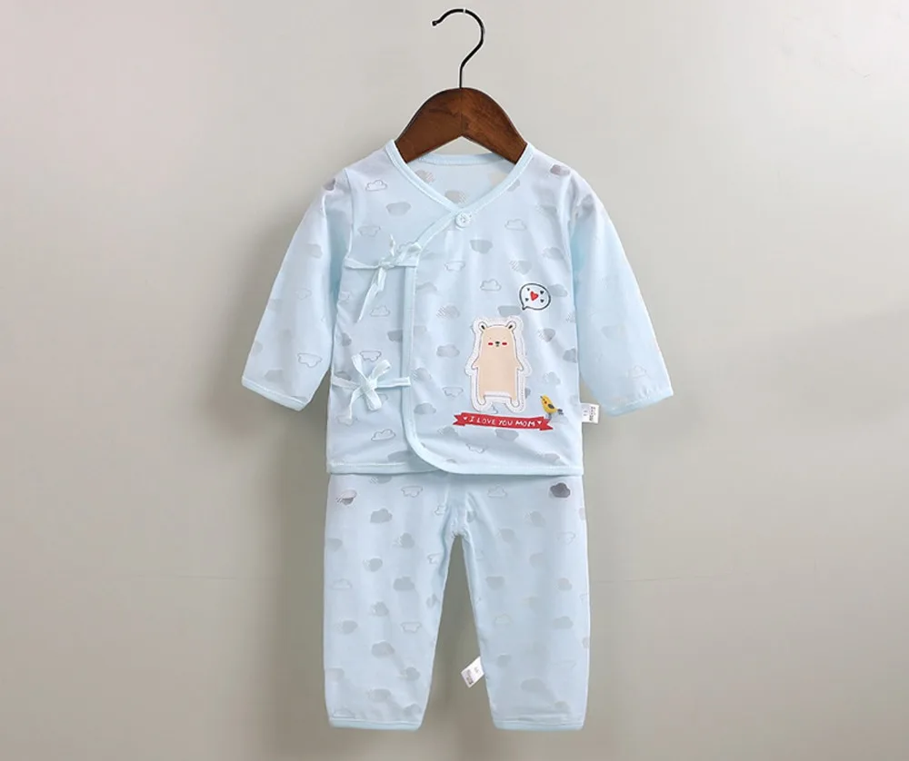 Summer Newborn Girl Boy Bamboo Fiber Sleeper Button O-neck Unisex Clothing set Full Sleeve Infant Clothes 0-3 M Premature Baby |