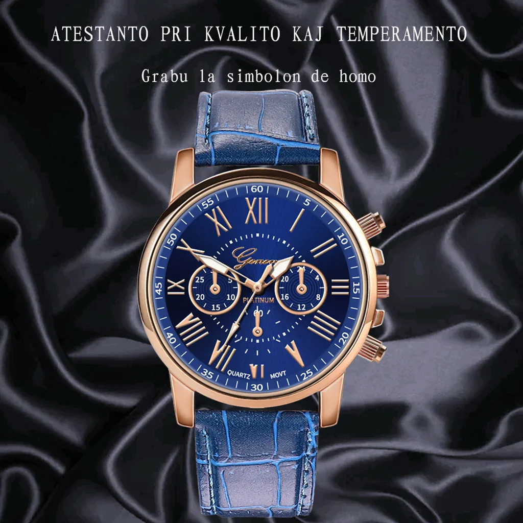 Geneva часы женские спортивные часы модные женские кожаный ремешок Кварцевые аналоговые наручные часы мужские Часы relogio feminino# N03